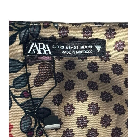 Zara Woman's Sz XS Patchwork Macedonia Faux Wrap Romper Dress NWT - Picture 7 of 15